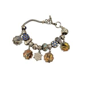 Willabee & Ward WW Charm December Toggle Bracelet Enamel Christmas